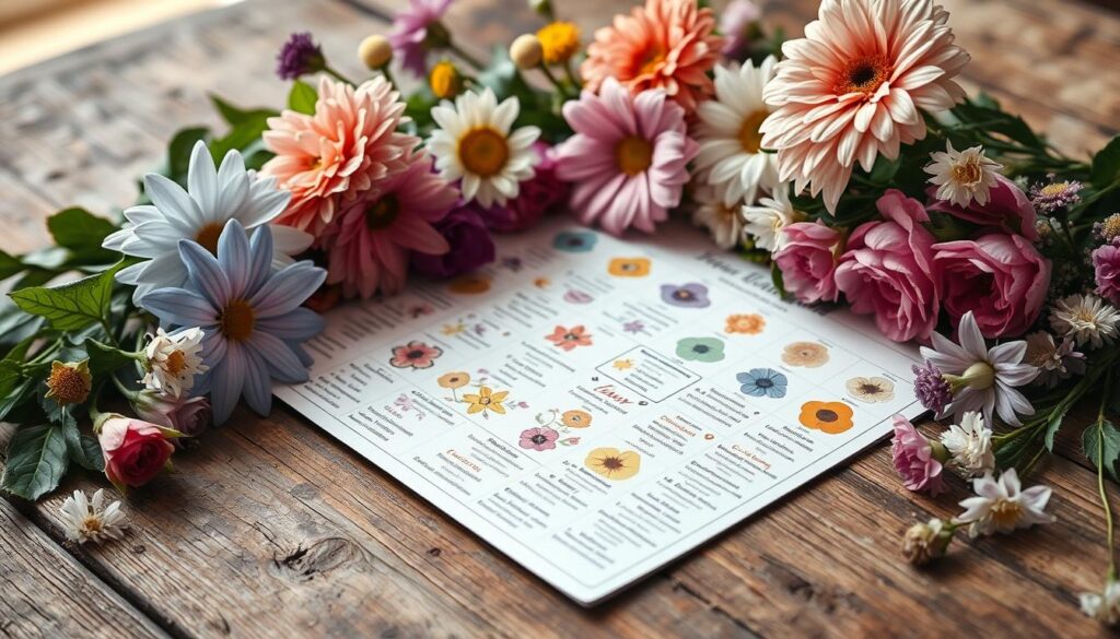 flower symbolism chart