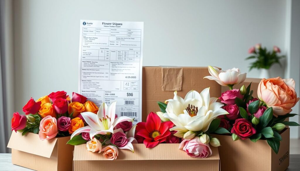 international flower shipping costs